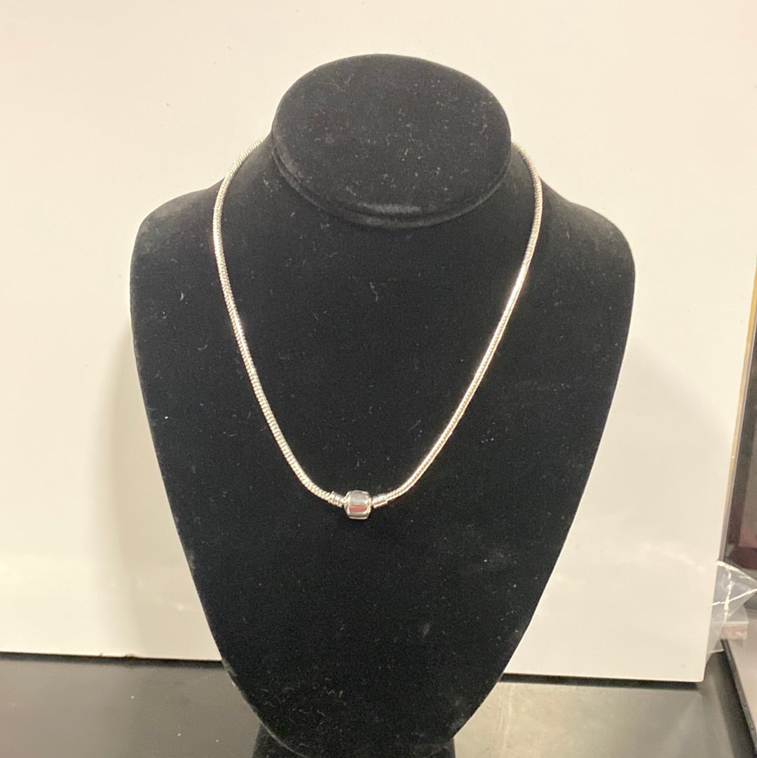 45CM SILVER NECKLACE ROUND