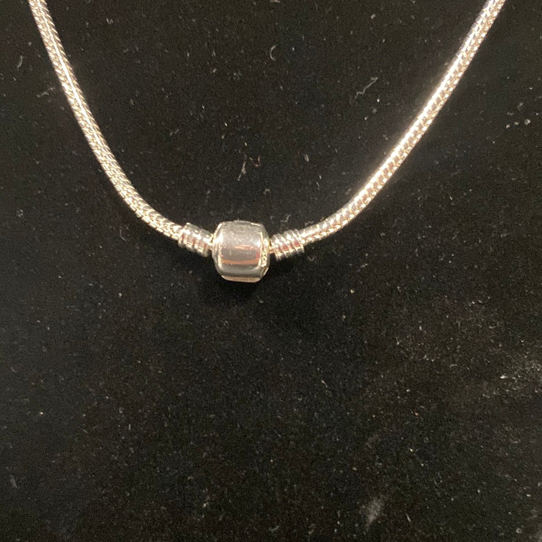 45CM SILVER NECKLACE ROUND