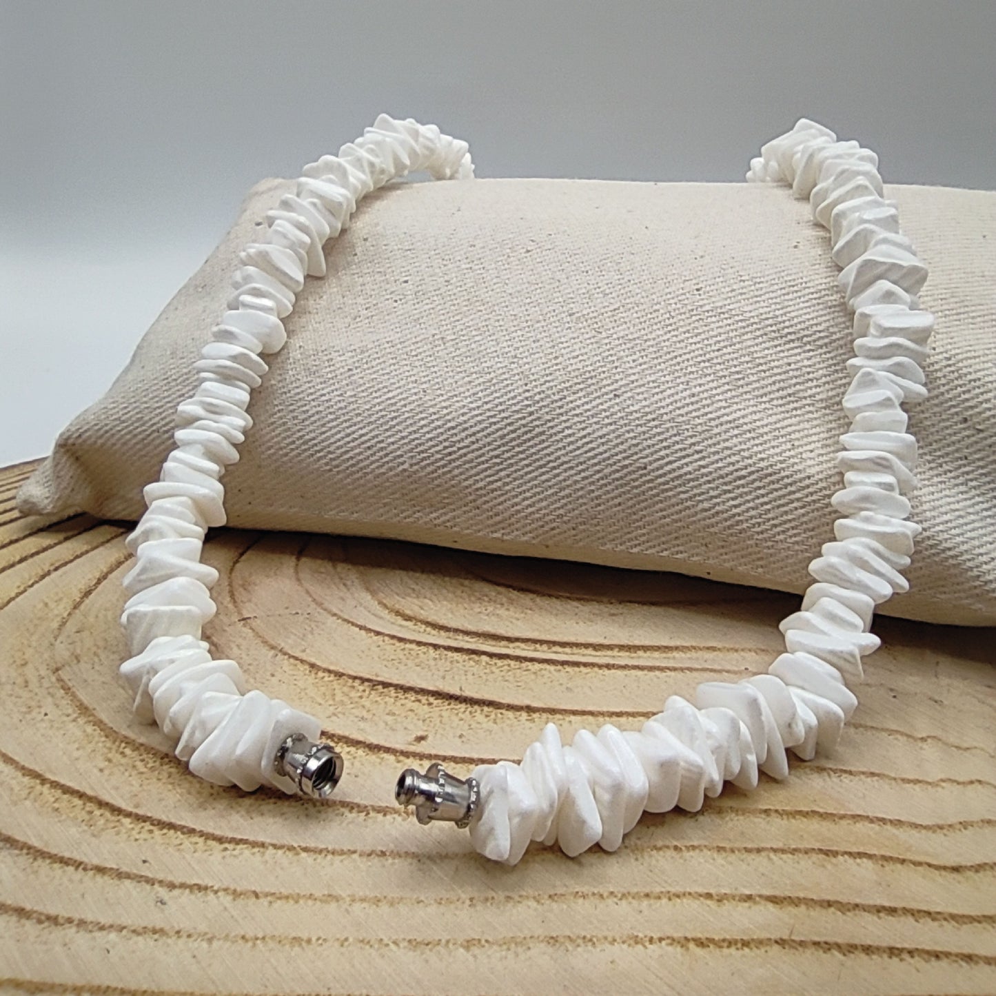 Shell necklace hawaii unisex souvenir surfer jewelry white natural puka shell necklace - choker 18"